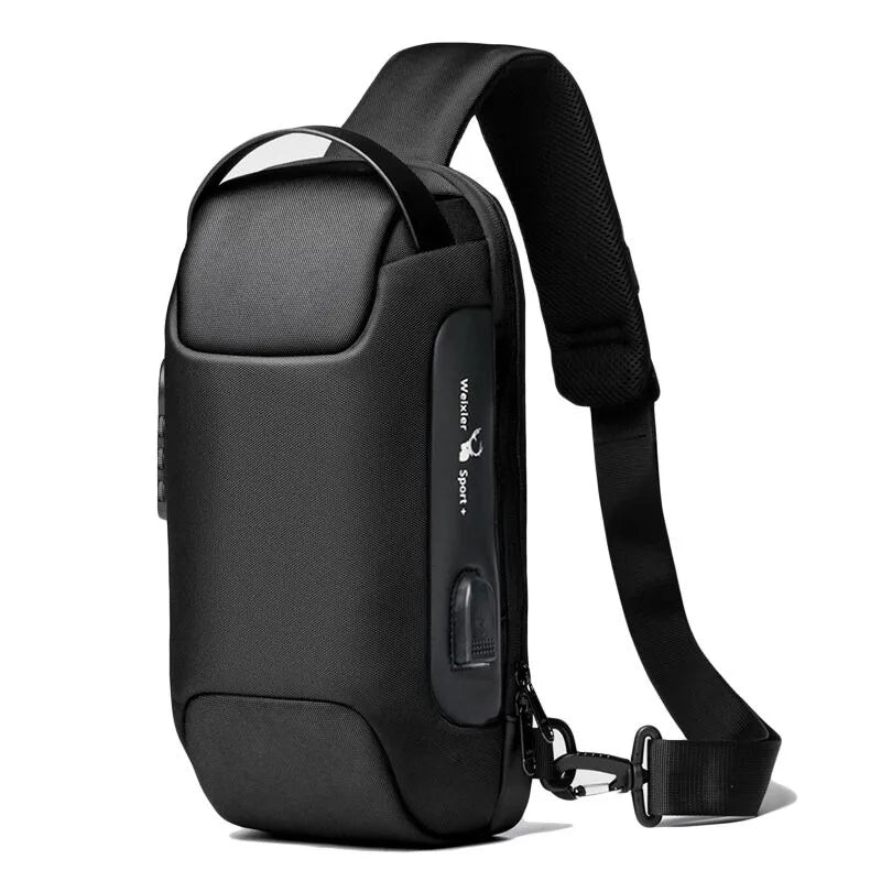 Men'S Usb Crossbody Bag