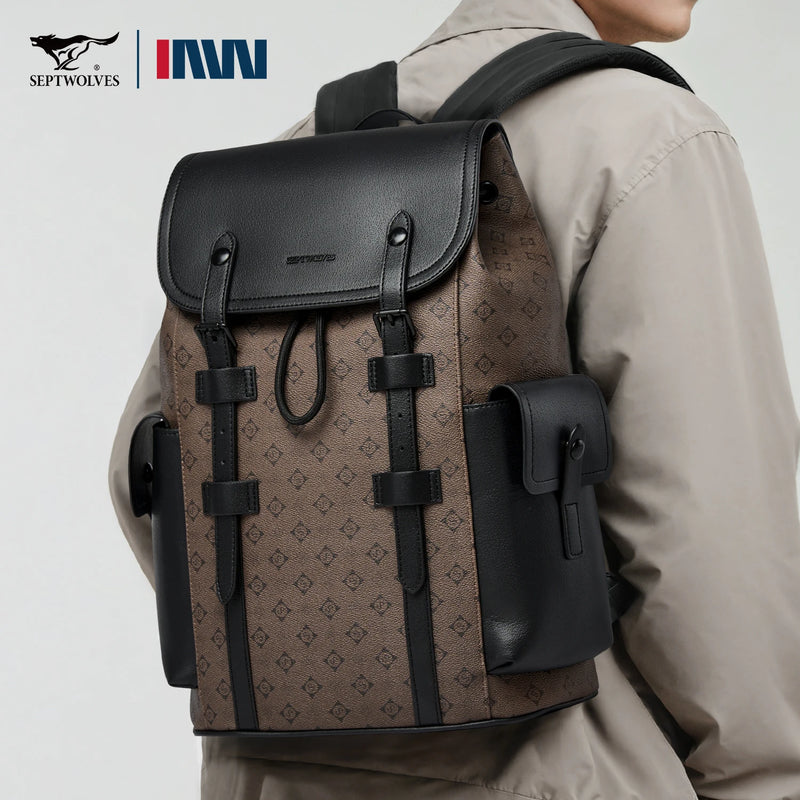 Fashion Design Printed Leather Backpack
