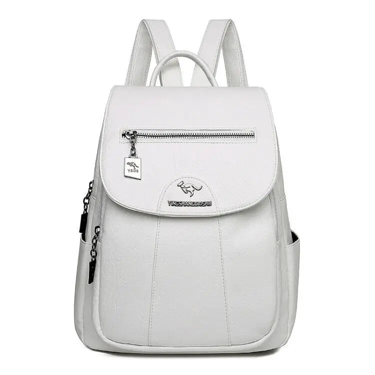 Travel Women Soft Leather Backpacks