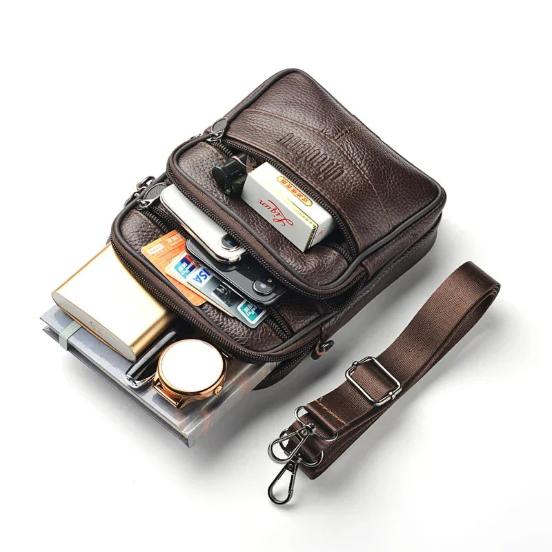Men’s Leather Crossbody Messenger Bag