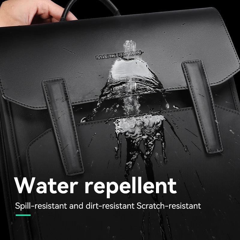 Waterproof Leather Business Backpack
