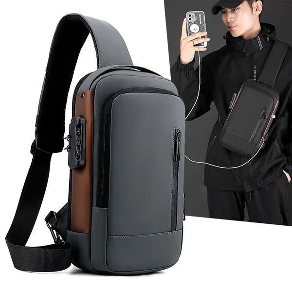 Anti-Theft Password Lock Crossbody Bag