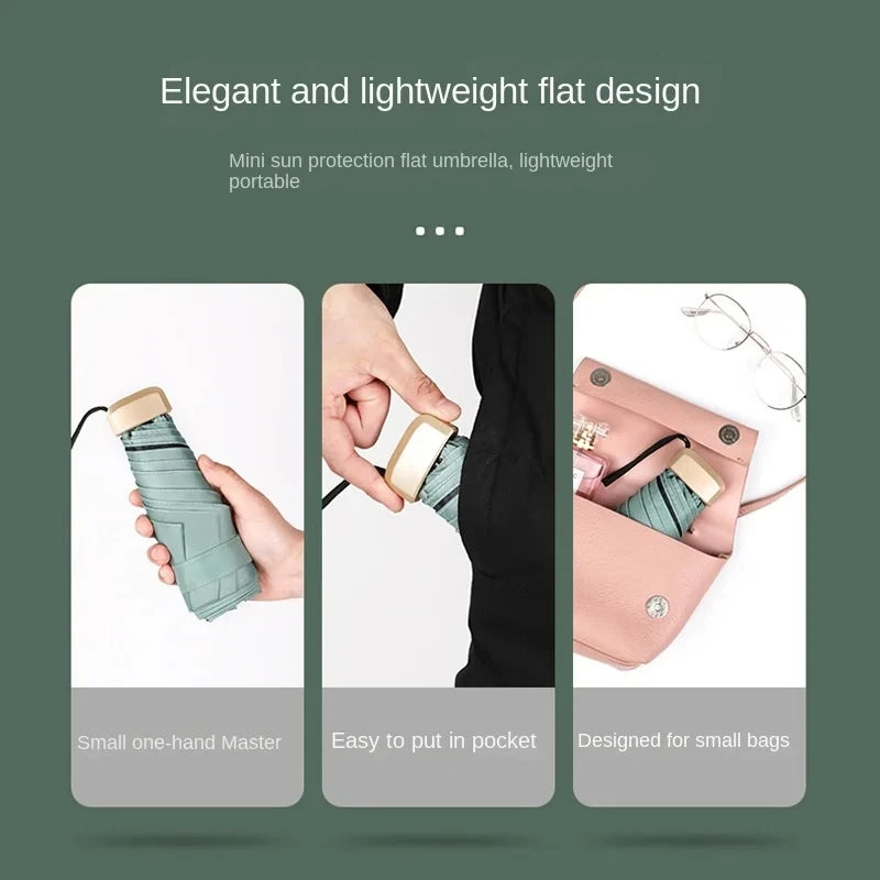Vinyl Folding Mini Sun Umbrella