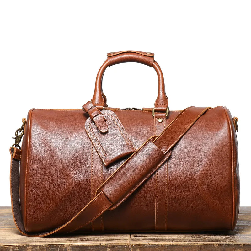 Vintage Leather Travel Tote – Stylish Bag