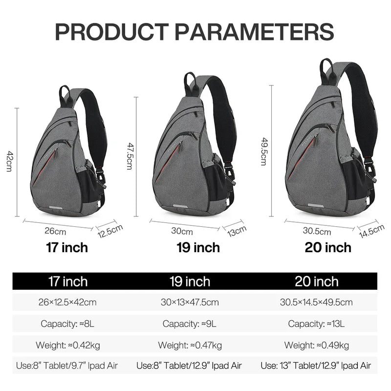 Shoulder USB Sling Backpack