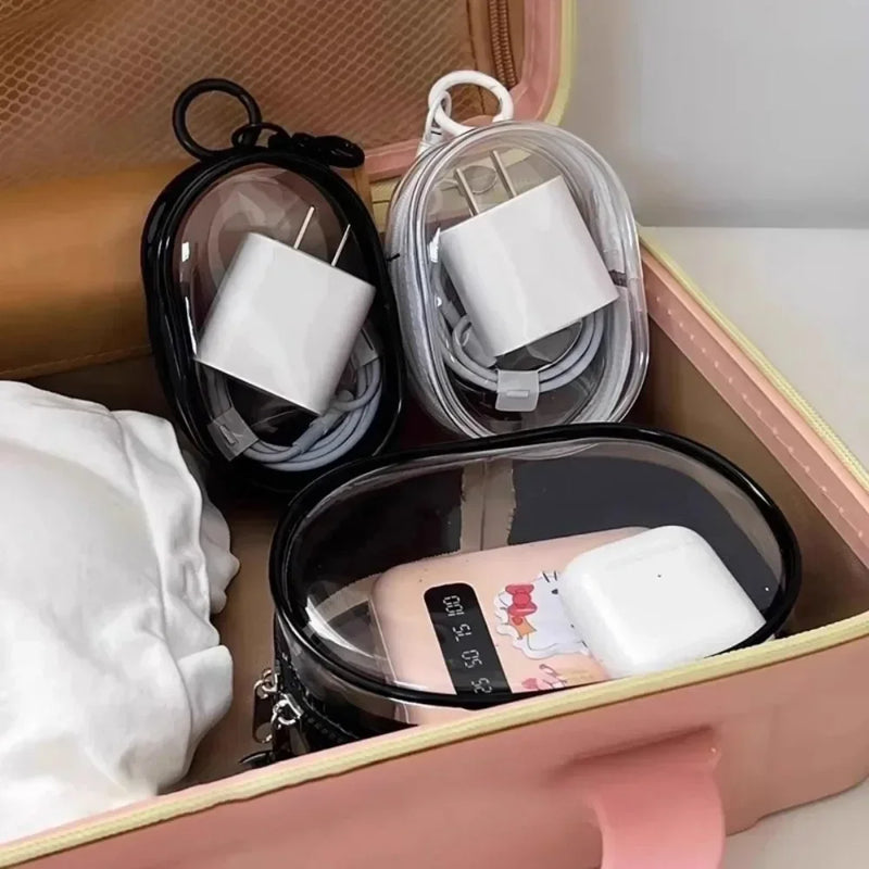 Clear Data Cable Storage Box