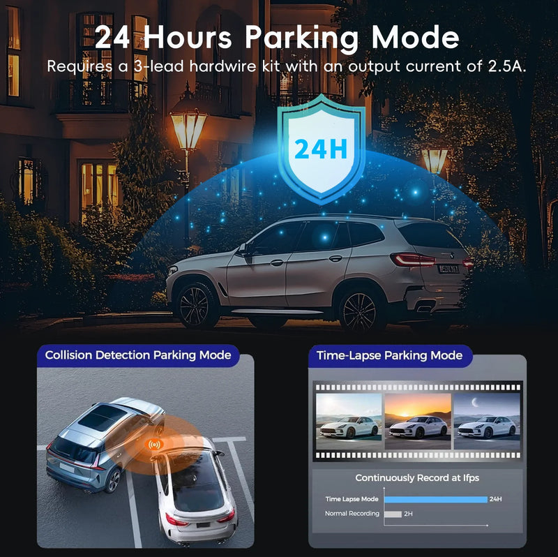 Dual 4K+2.5K Front Rear Dash Cam
