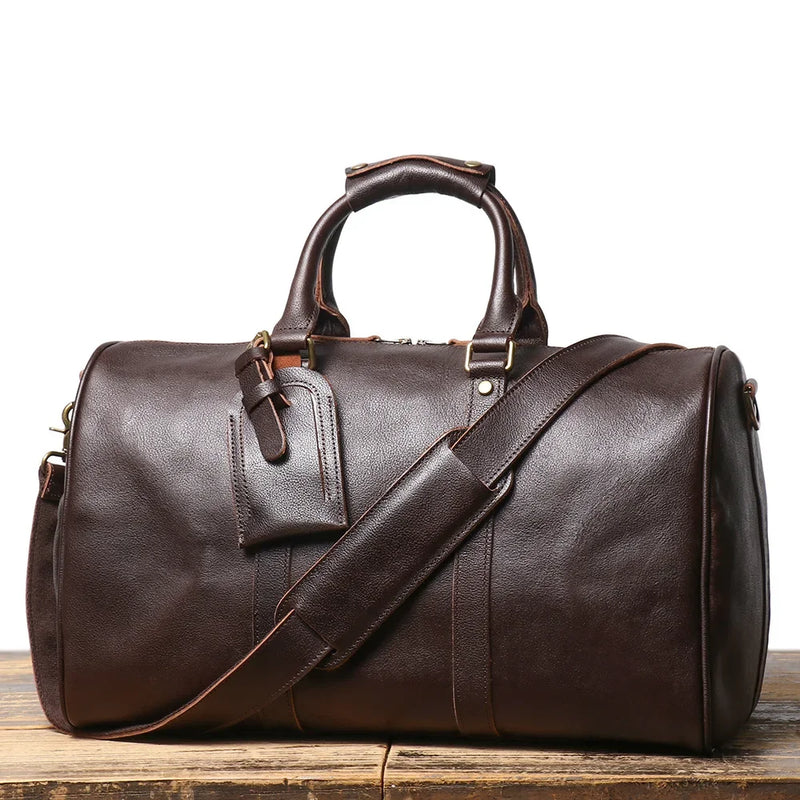 Vintage Leather Travel Tote – Stylish Bag