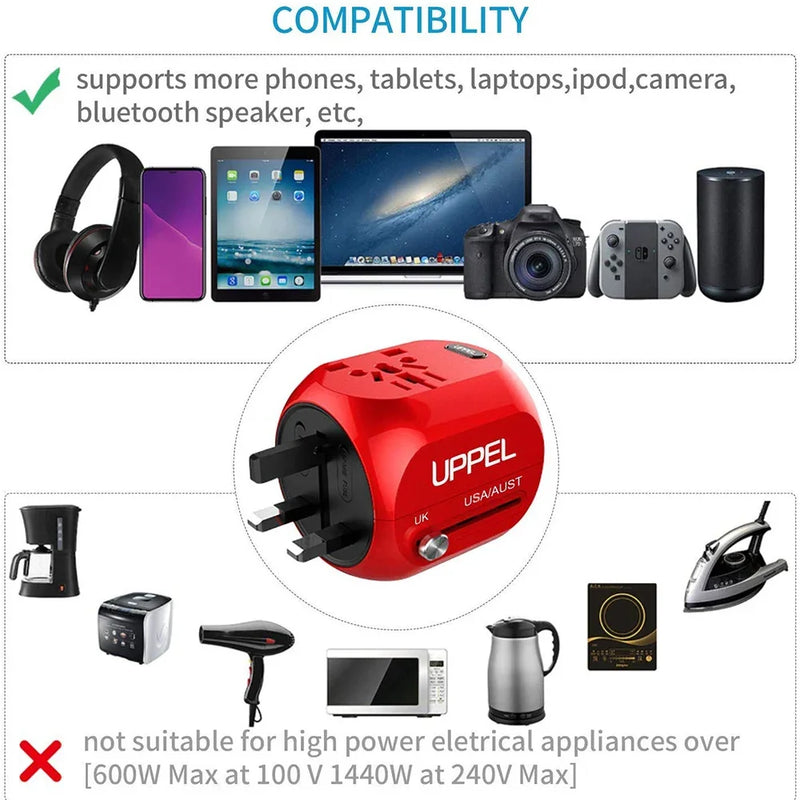 Multiple Plug Universal Travel Adapter