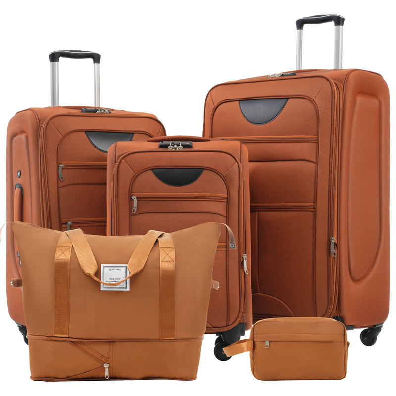 Expandable 5 Piece Set Luggage