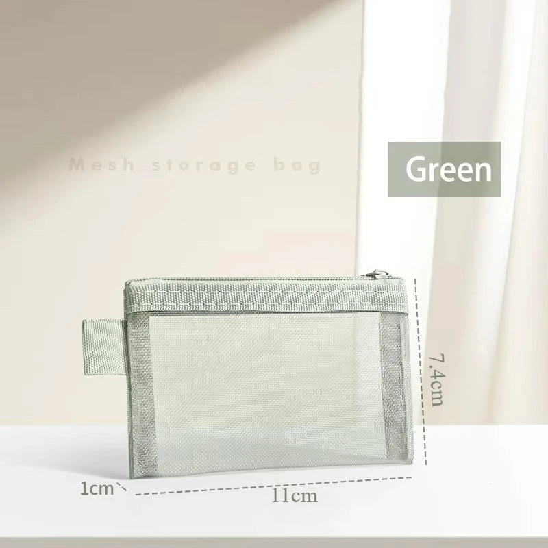 Mini Zipper Mesh Storage Bag