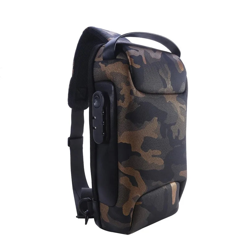 Men'S Usb Crossbody Bag