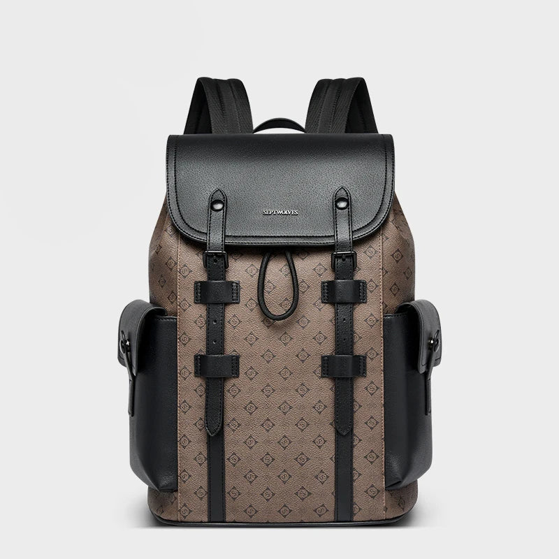 Fashion Design Printed Leather Backpack