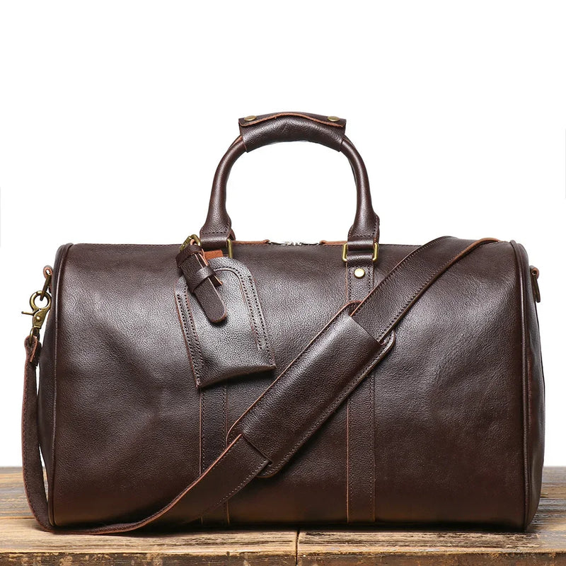 Vintage Leather Travel Tote – Stylish Bag
