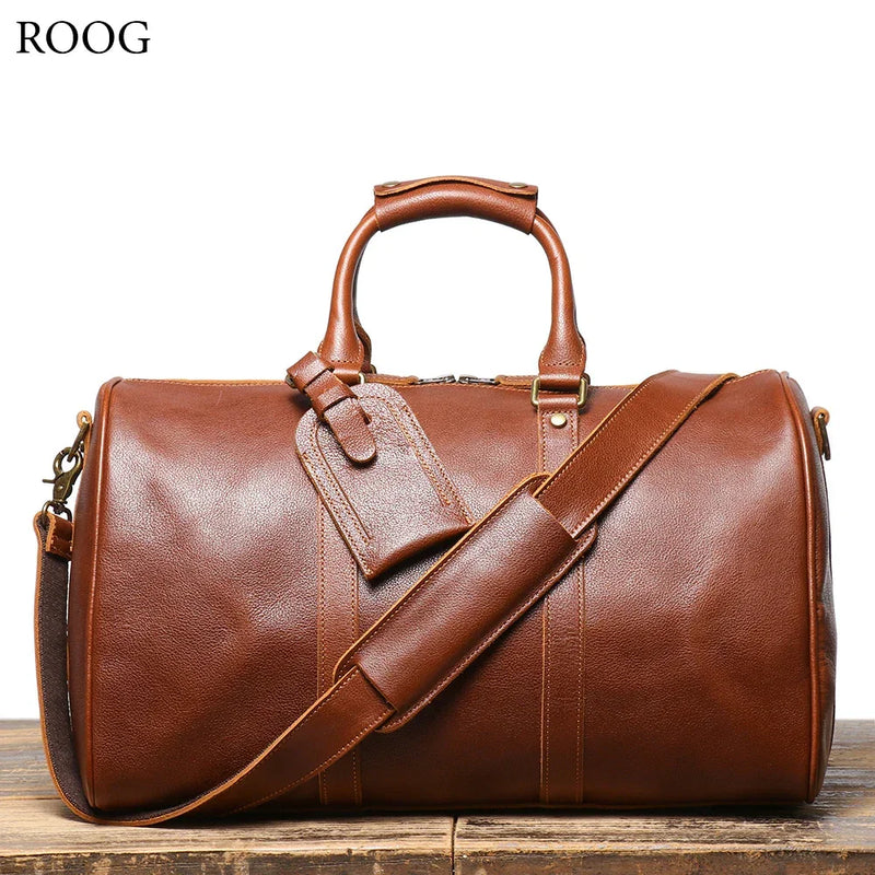 Vintage Leather Travel Tote – Stylish Bag