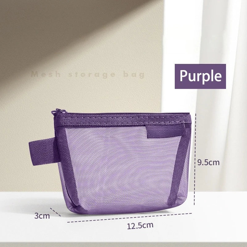 Mini Zipper Mesh Storage Bag