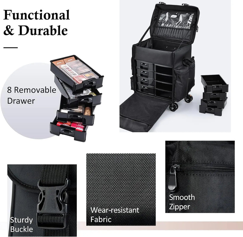 Professional 2in1 Travel Rolling Case