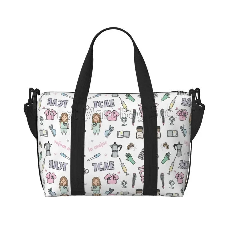 Nurse Medical Theme Waterproof Travel Bag