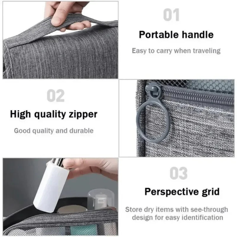 Foldable Hanging Toiletry & Makeup Bag