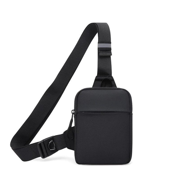 Men's Black Nylon Anti-Slip Chest Bag
