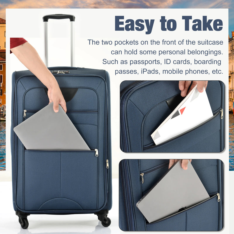 Expandable 5 Piece Set Luggage