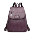 Travel Women Soft Leather Backpacks