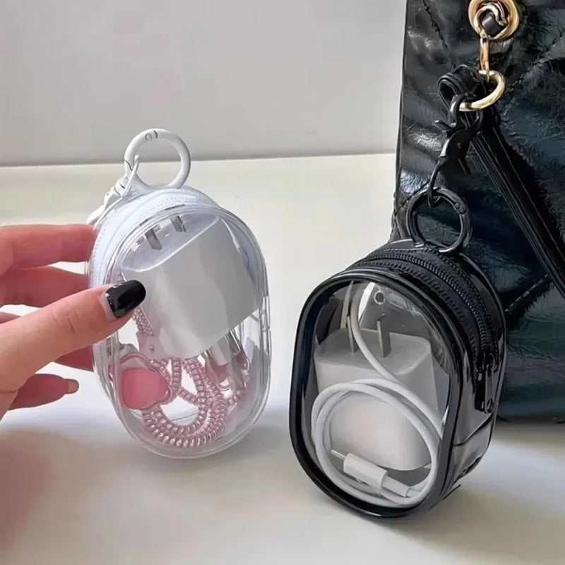 Clear Data Cable Storage Box
