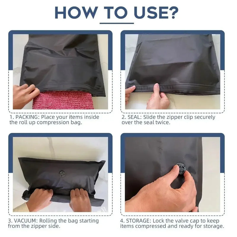 Travel Pouch with Vacuum Storage Bag