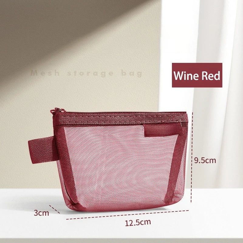 Mini Zipper Mesh Storage Bag