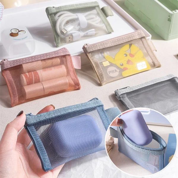 Mini Zipper Mesh Storage Bag