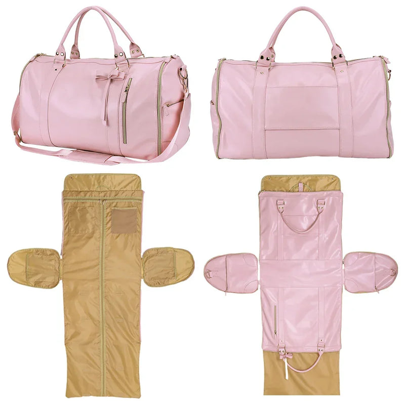 Convertible Foldable PU Leather Travel Bag