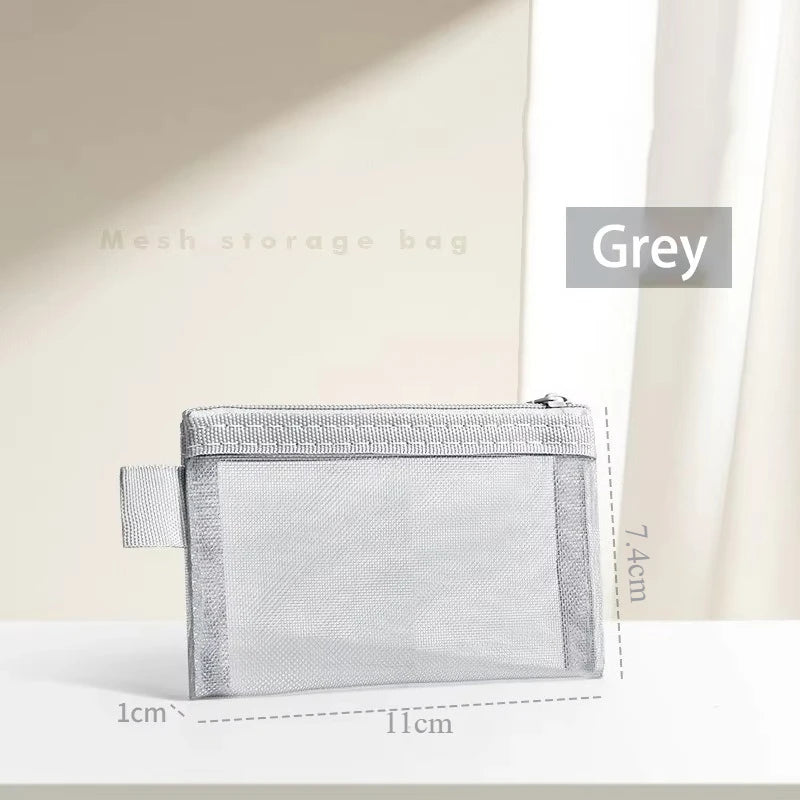 Mini Zipper Mesh Storage Bag