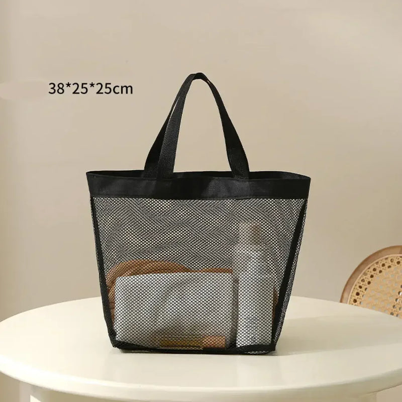 Transparent Mesh Cosmetic Tote Bag