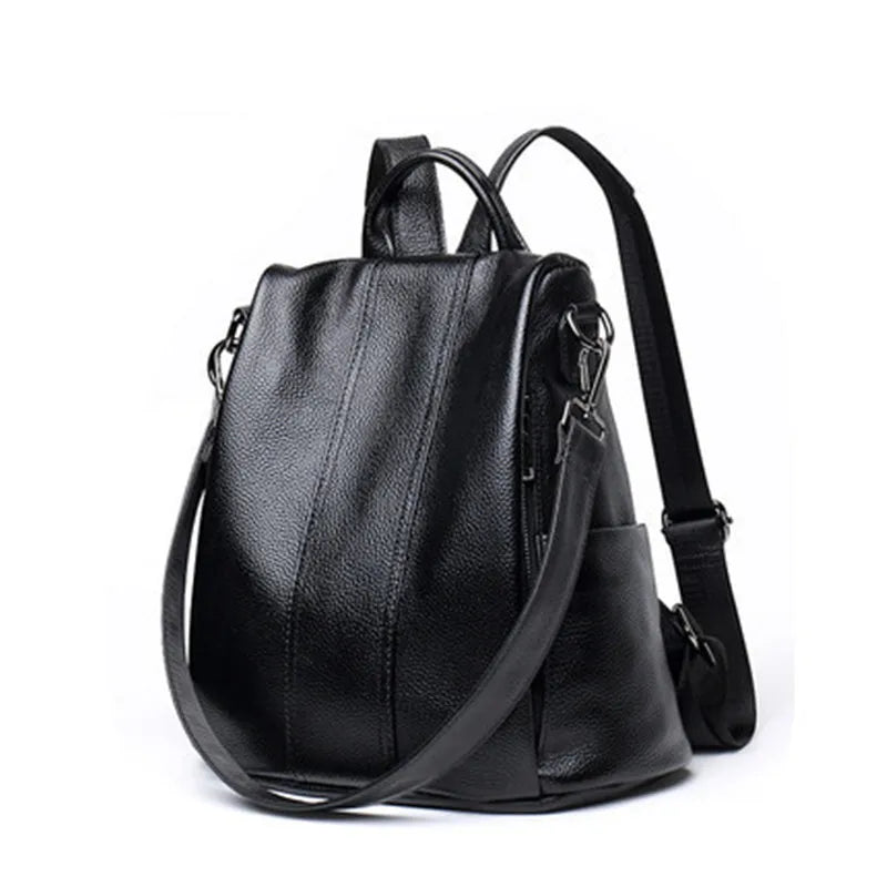 Soft Leather Stitching Shoulder Bag