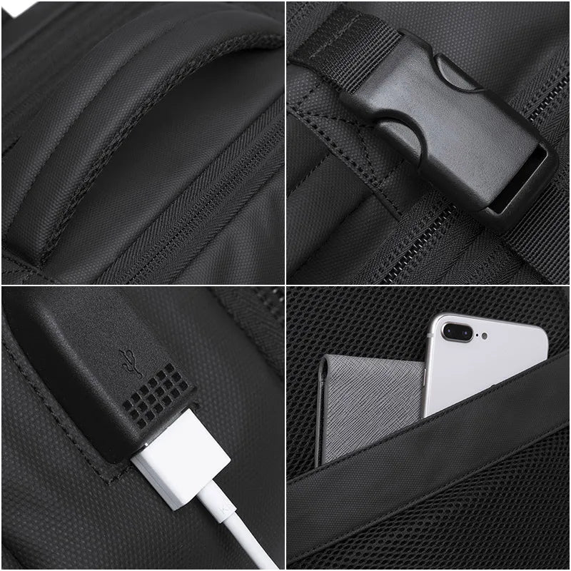 BExpandable USB Travel Backpack