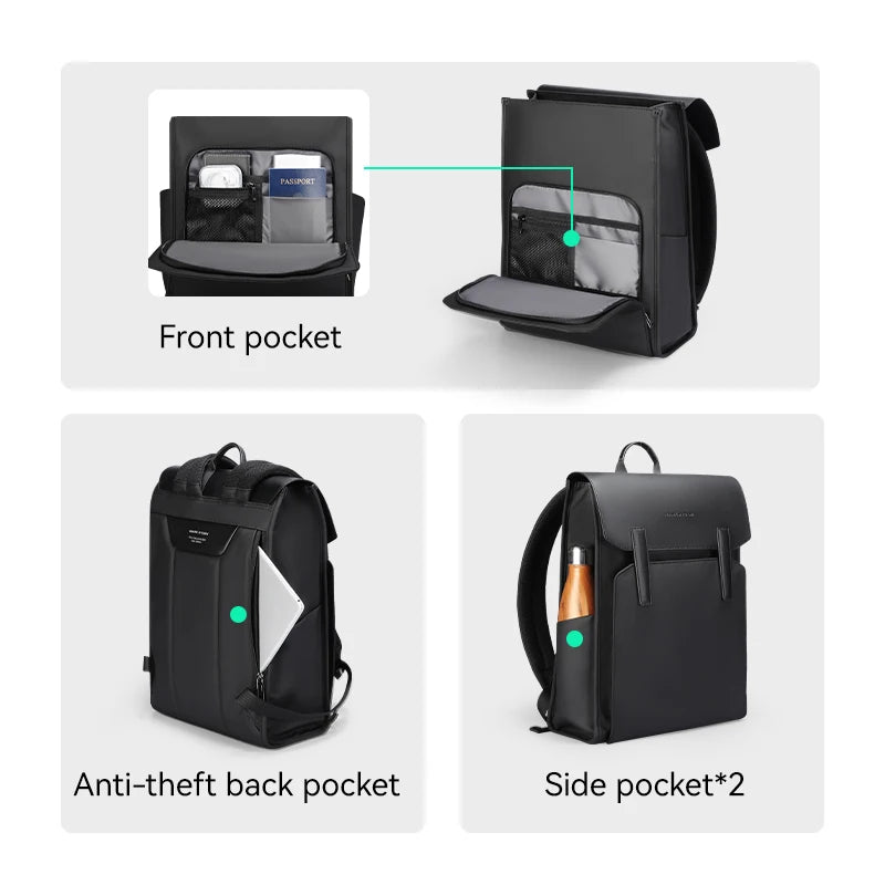 Waterproof Leather Business Backpack