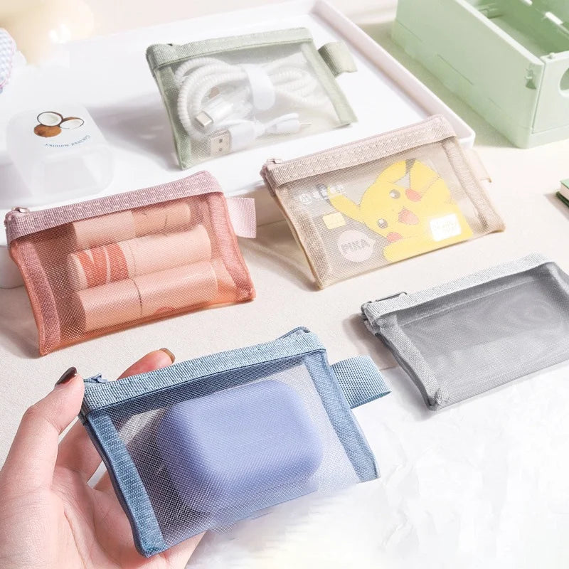Mini Zipper Mesh Storage Bag