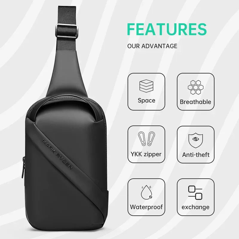 Biker Style Sling Chest Bag