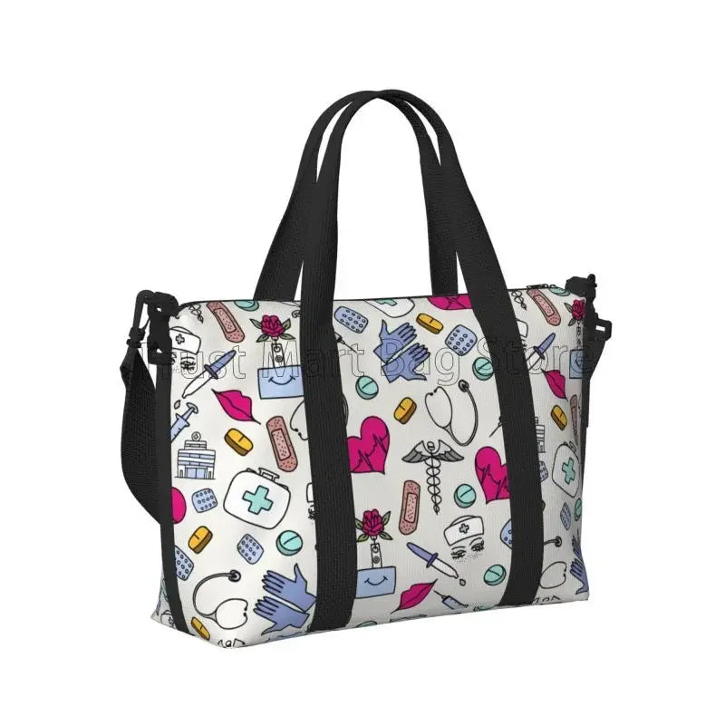 Nurse Medical Theme Waterproof Travel Bag