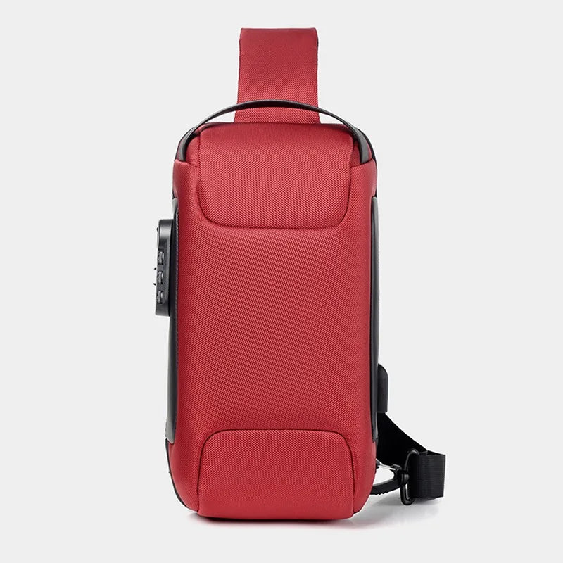 Men'S Usb Crossbody Bag
