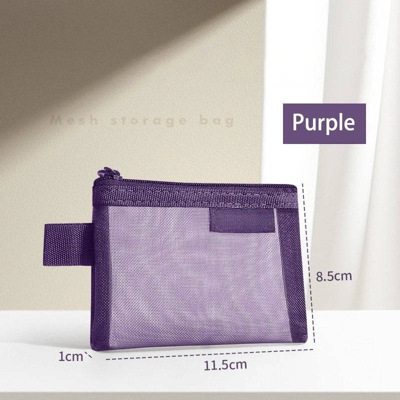 Mini Zipper Mesh Storage Bag