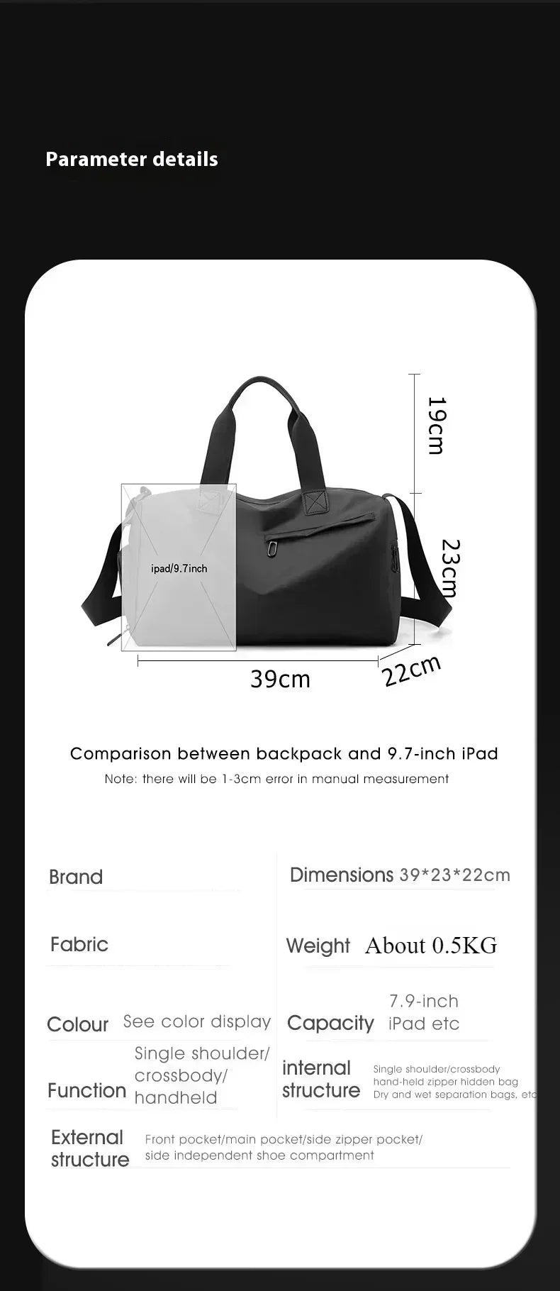 Large Capacity Waterproof Travel Bag