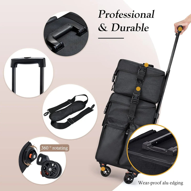 Professional 2in1 Travel Rolling Case