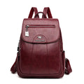 Travel Women Soft Leather Backpacks