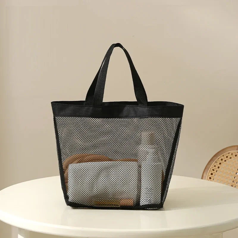 Transparent Mesh Cosmetic Tote Bag