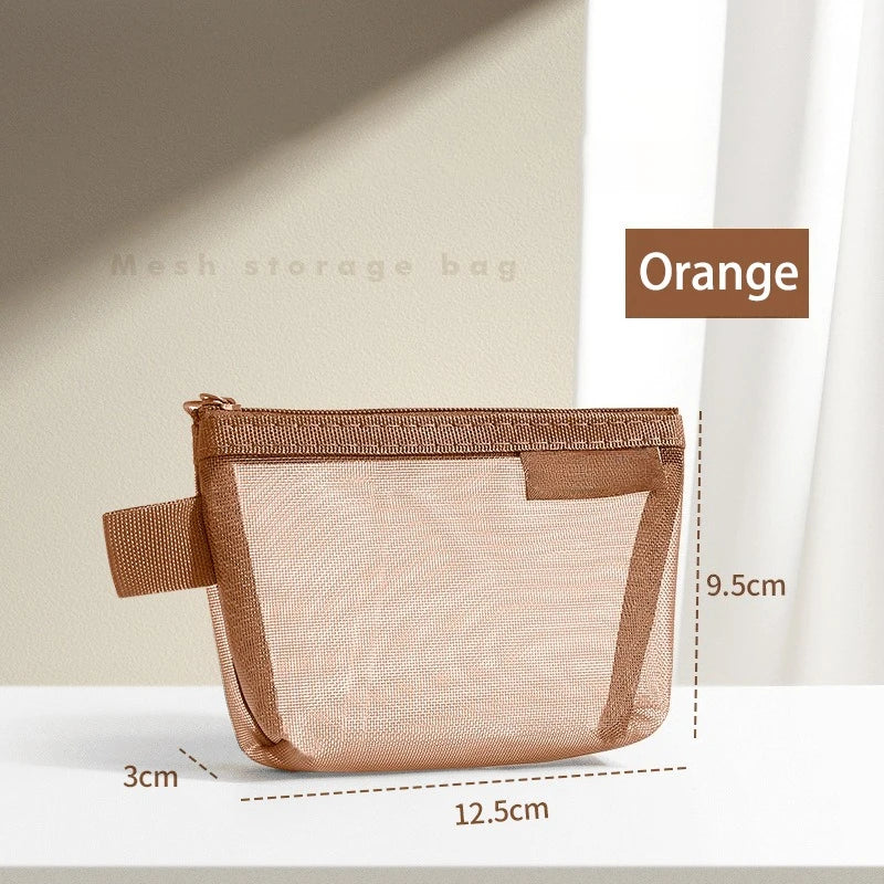 Mini Zipper Mesh Storage Bag