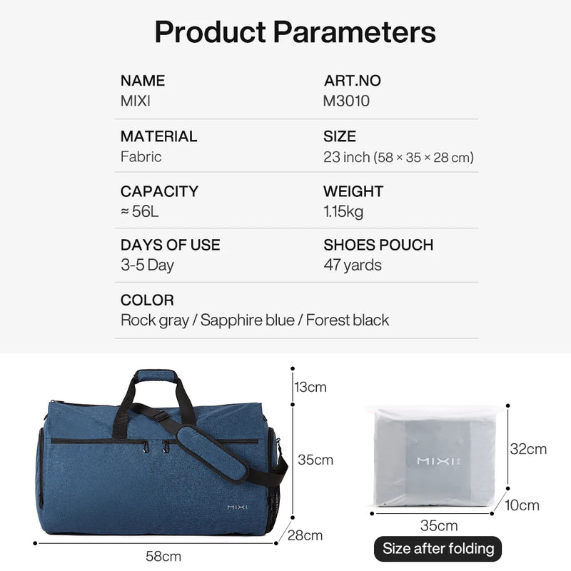 Travel 56L Convertible Duffle Bag