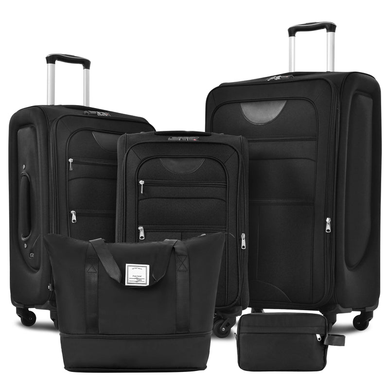 Expandable 5 Piece Set Luggage