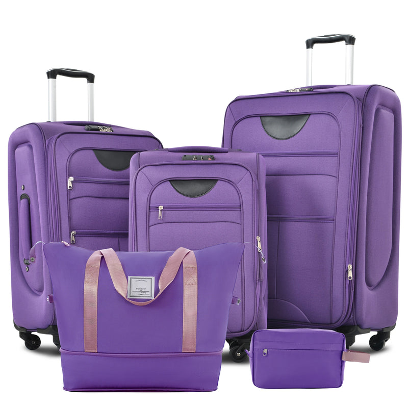 Expandable 5 Piece Set Luggage