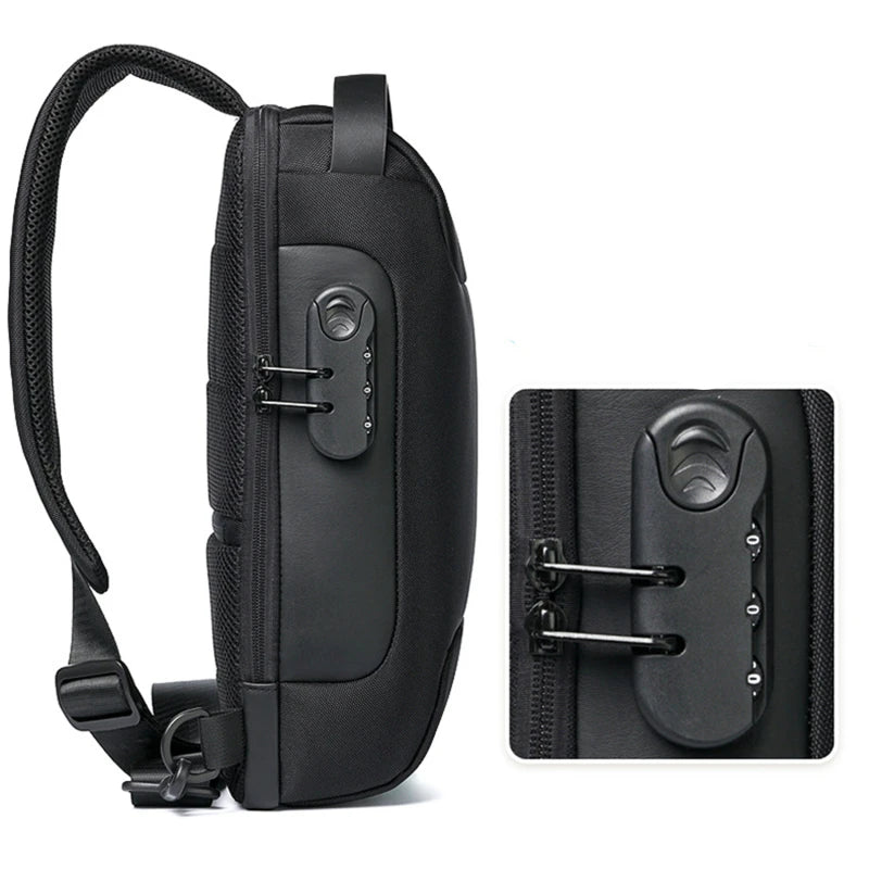 Men'S Usb Crossbody Bag